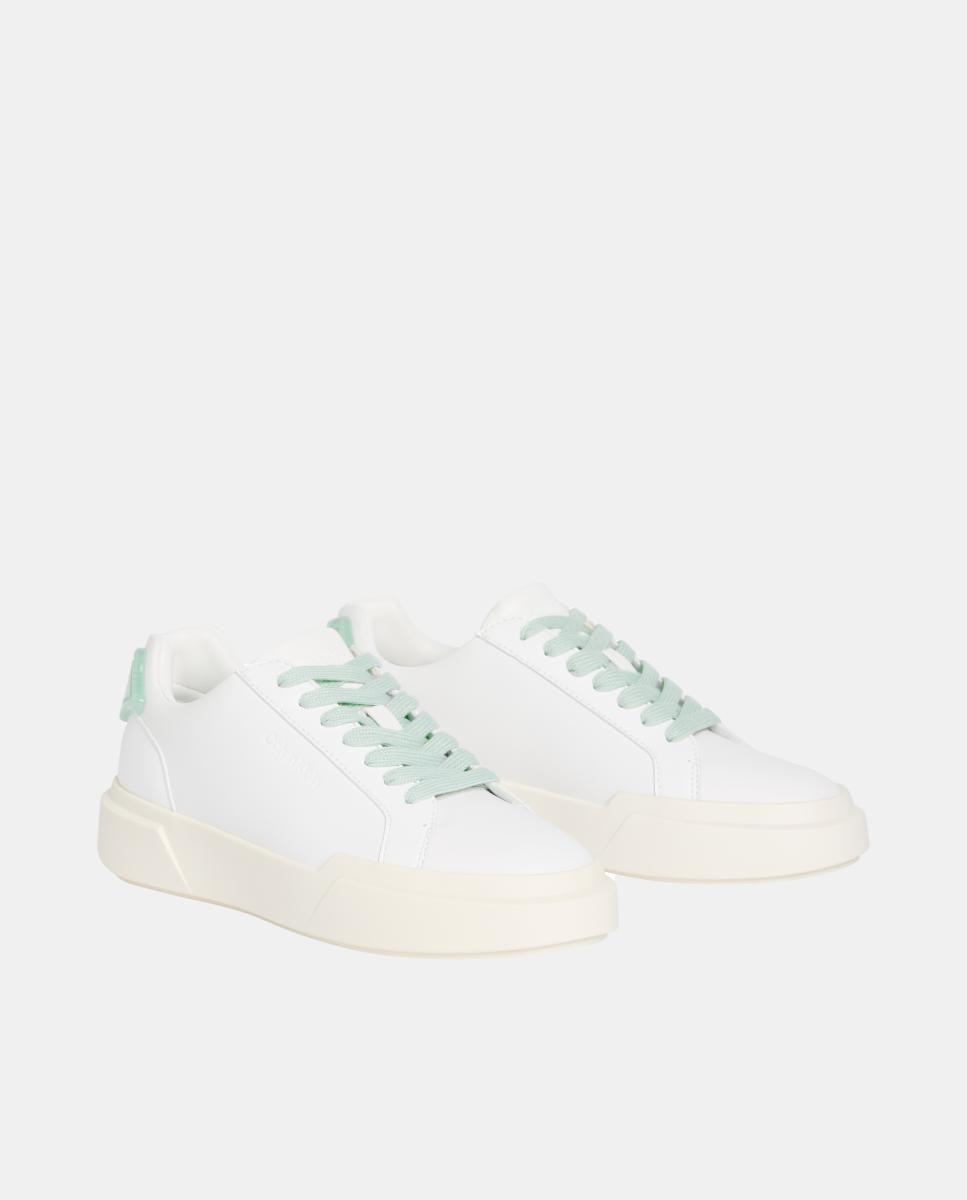 Sapatilhas em Pele Branco-2
