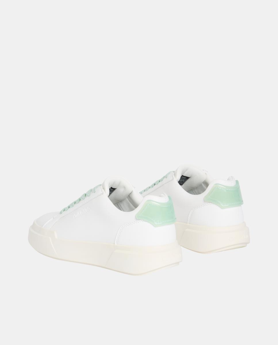 Sapatilhas em Pele Branco-3