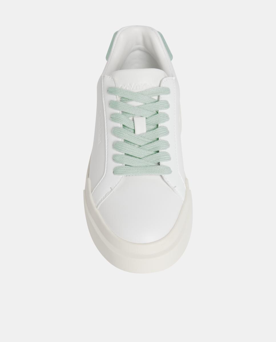 Sapatilhas em Pele Branco-4
