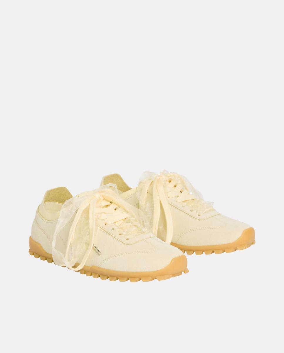 Sapatilhas Runner de Camurça Creme-2