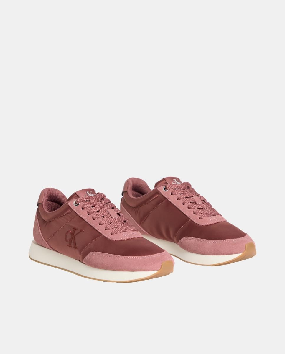 Sapatilhas Runner com Acabamento Acetinado Rosa Blush-2