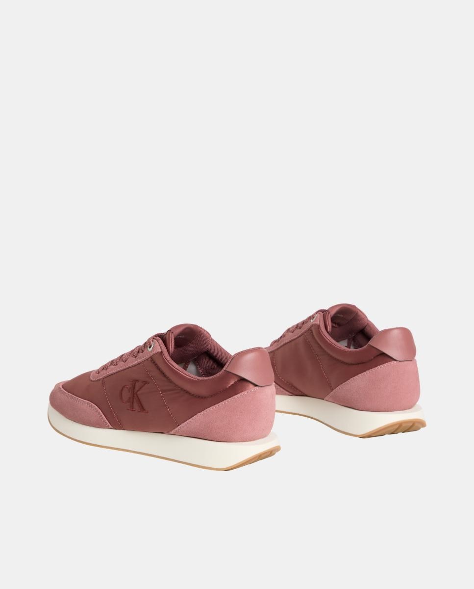 Sapatilhas Runner com Acabamento Acetinado Rosa Blush-3