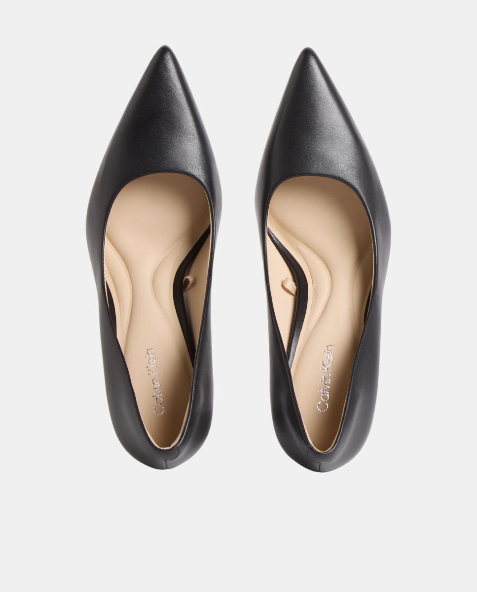 Sapatos de Salto Stiletto em Pele 90 mm Preto-3