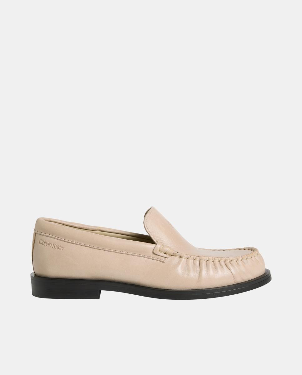 Mocasín Calvin Klein de piel - Crema Crema-1
