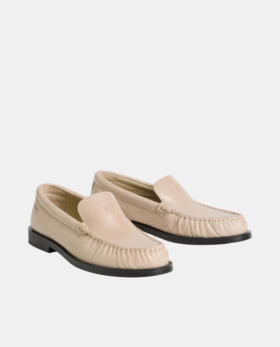 Mocasín Calvin Klein de piel - Crema Crema-2
