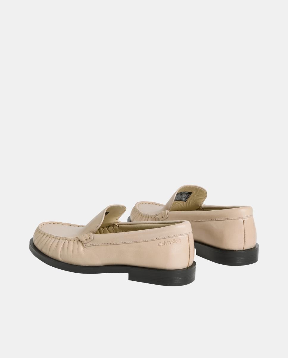 Mocasín Calvin Klein de piel - Crema Crema-3