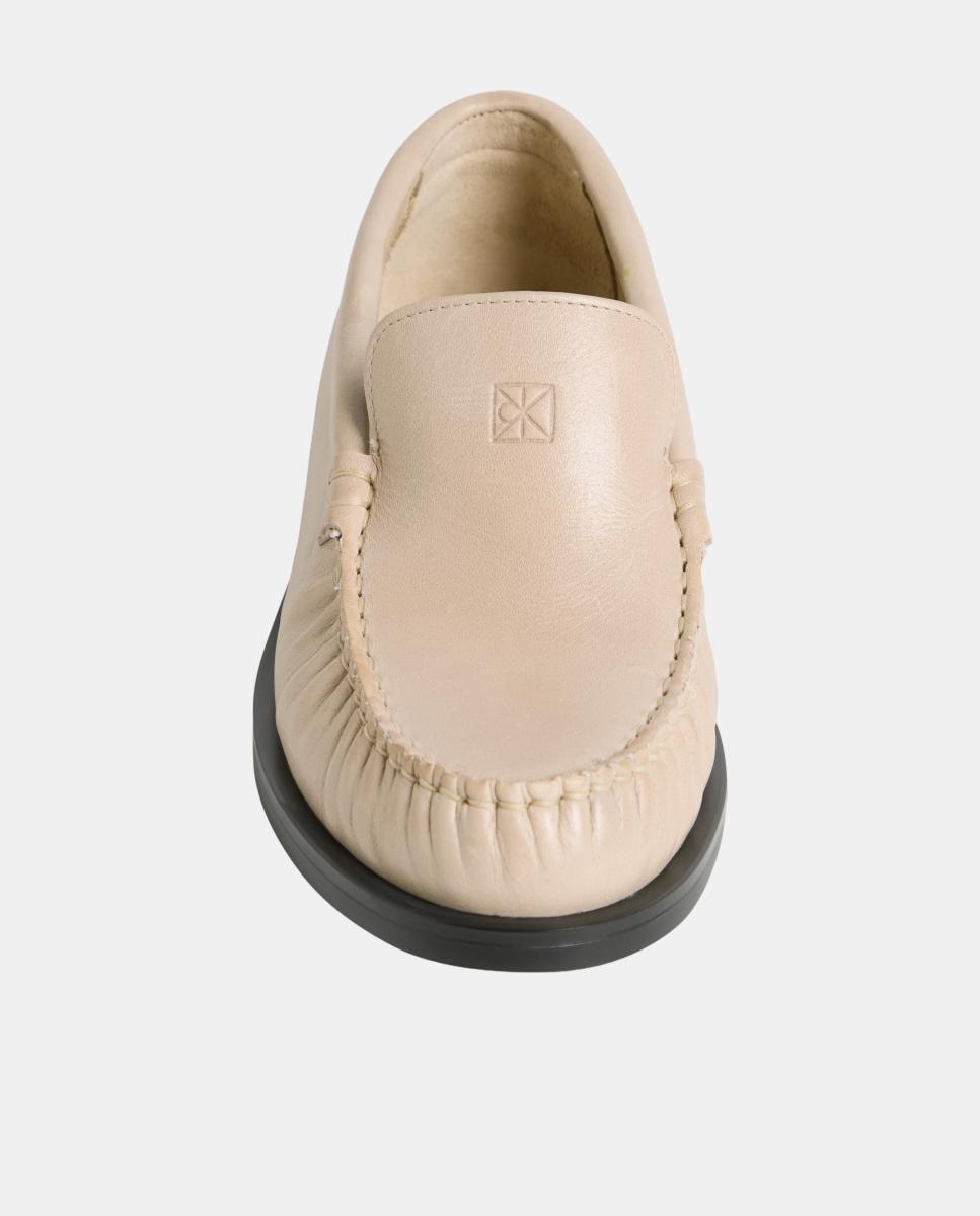 Mocasín Calvin Klein de piel - Crema Crema-4