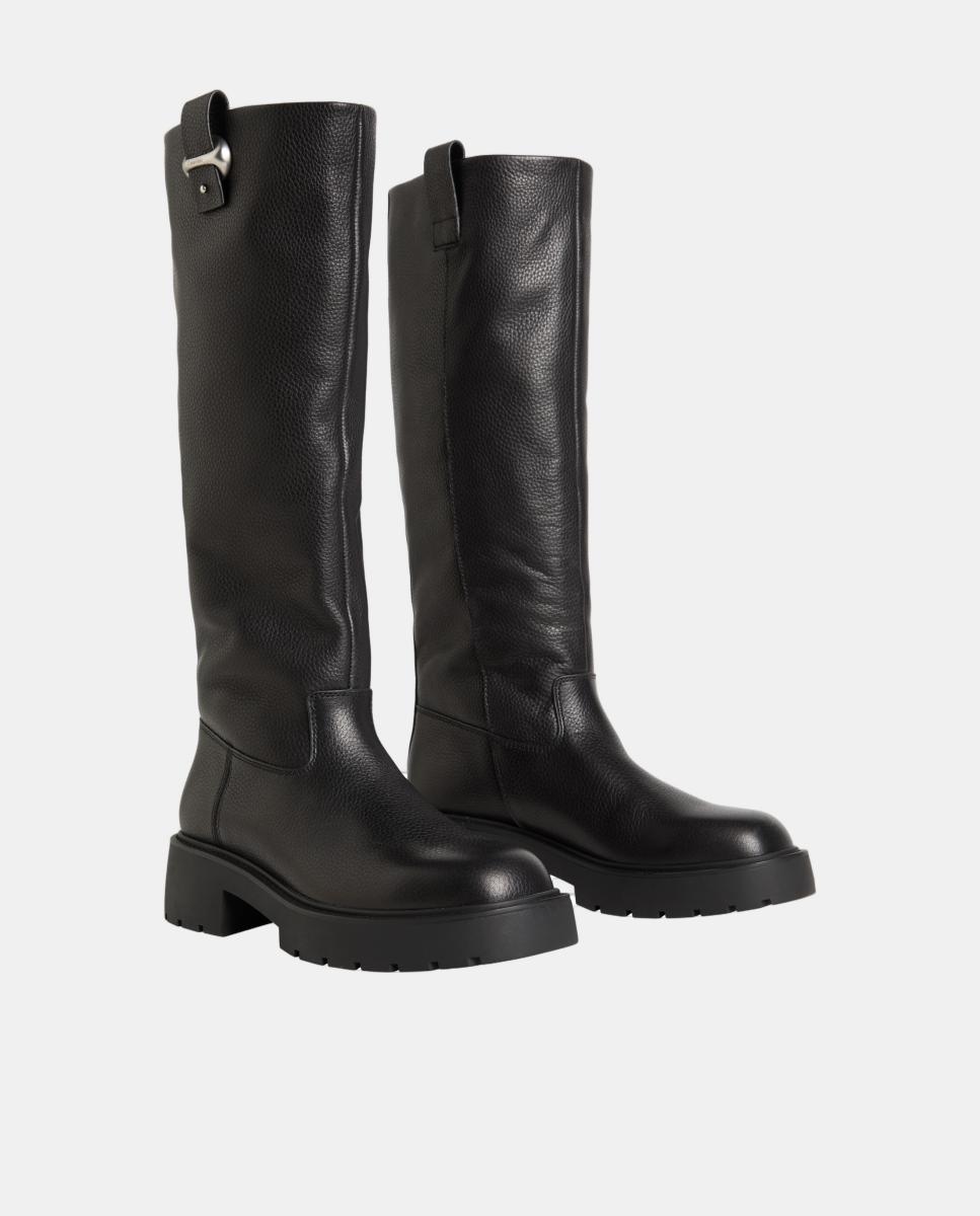 Botas em Pele Preto-2