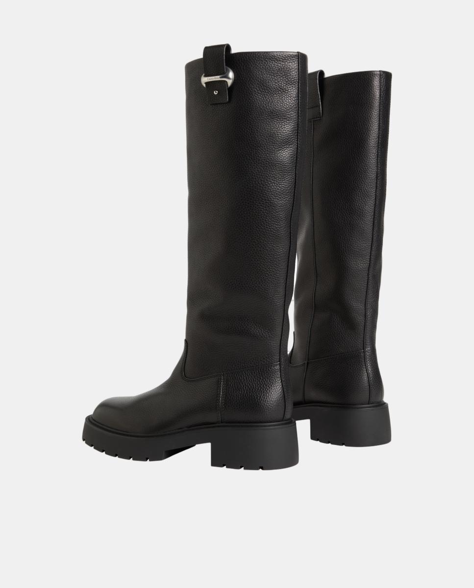 Botas em Pele Preto-3