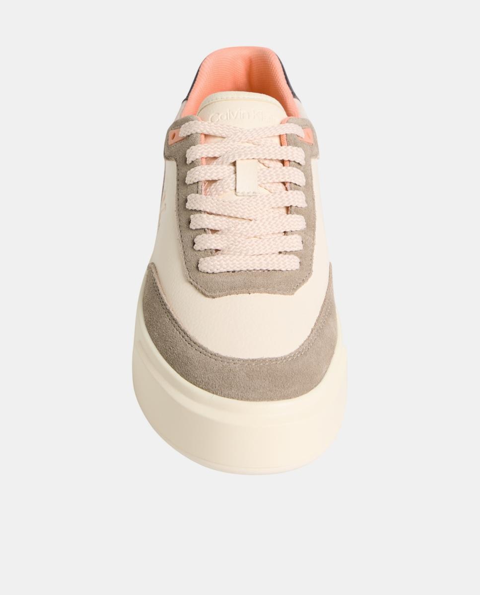 Sapatilhas em Pele Creme-4