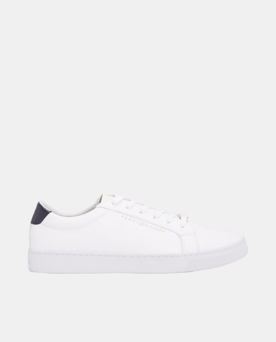 Zapatillas deportivas estilo casco con cordones y talón metalizado de Tommy Hilfiger - Rojo Rojo-1