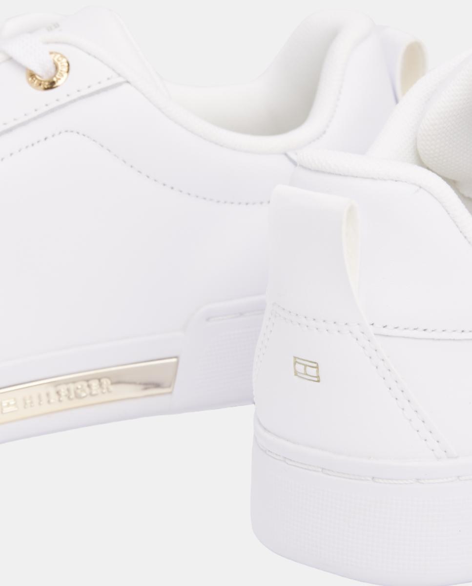 Zapatillas de piel estilo casco con detalles metálicos de Tommy Hilfiger - Blanco Blanco-6
