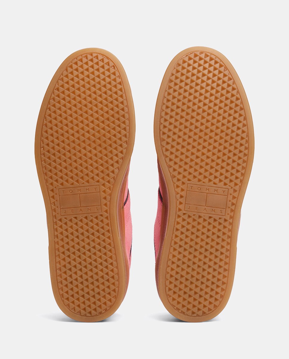 Sapatilhas Tipo Running em Camurça Rosa-pastilha-6