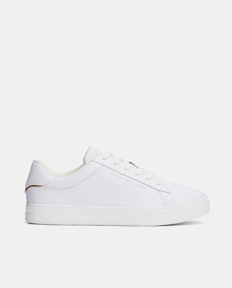 Zapatillas de mujer estilo casco con logo metalizado - Tommy Hilfiger - Blanco Blanco-1