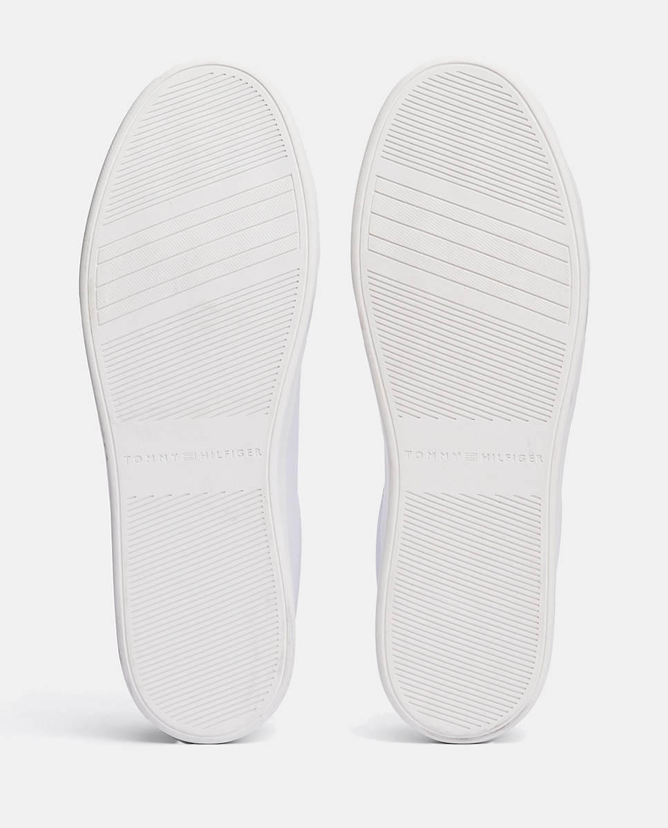 Zapatillas de mujer estilo casco con logo metalizado - Tommy Hilfiger - Blanco Blanco-6