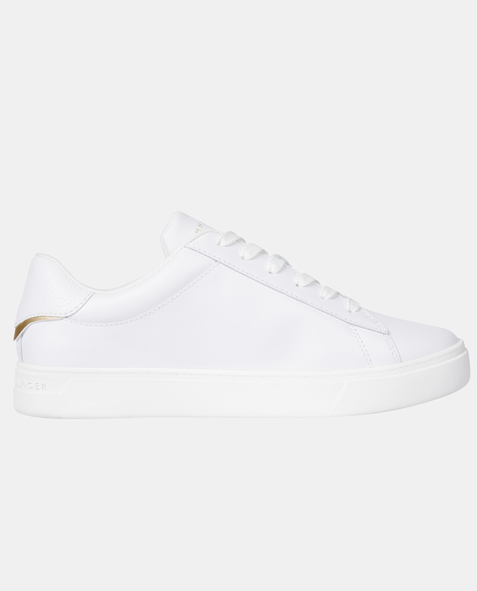Zapatillas de mujer estilo casco con logo metalizado - Tommy Hilfiger - Blanco Blanco-8