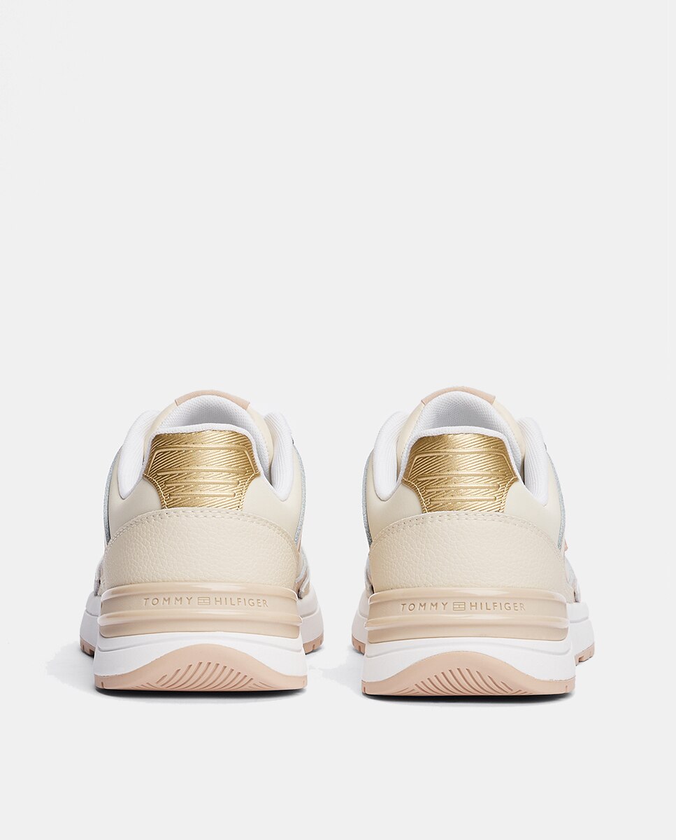 Zapatillas de mujer estilo running de piel - Tommy Hilfiger - Marrón claro Marrón claro-3