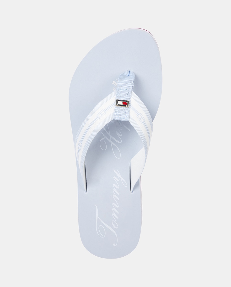 Chanclas de mujer con tiras y logo estampado Azul claro Tommy Hilfiger Azul claro-2