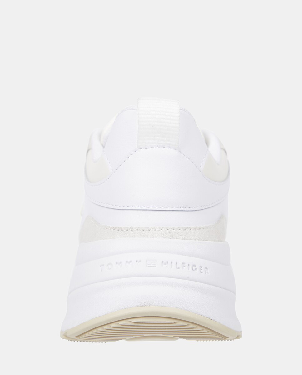 Sapatilhas Estilo Running com Plataforma Branco Osso-3