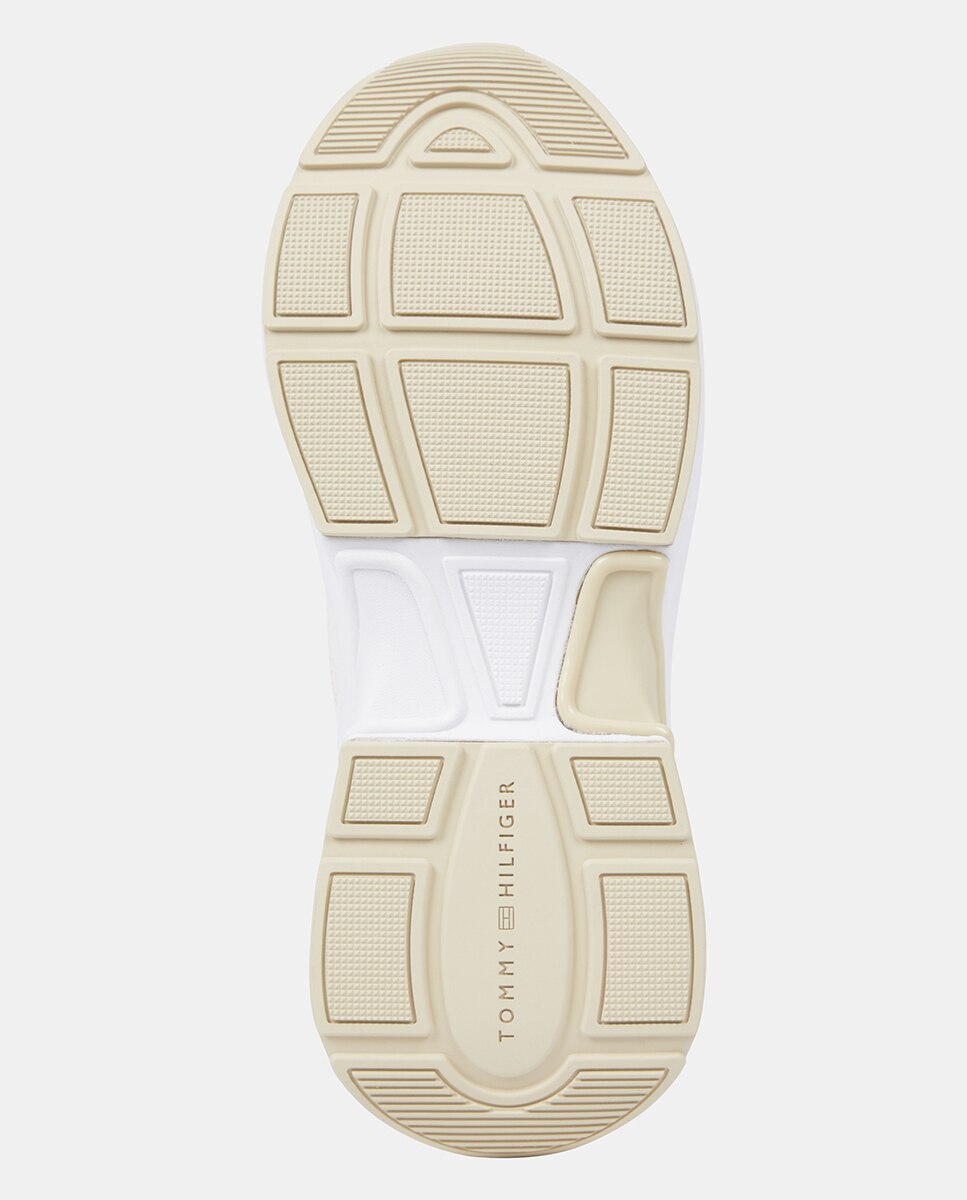 Sapatilhas Estilo Running com Plataforma Branco Osso-4