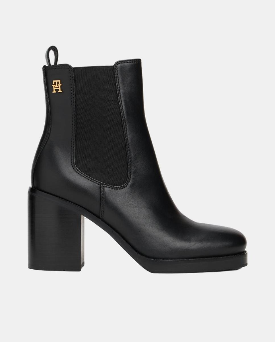 Botas de tacón en piel de Tommy Hilfiger - Negro Negro-1