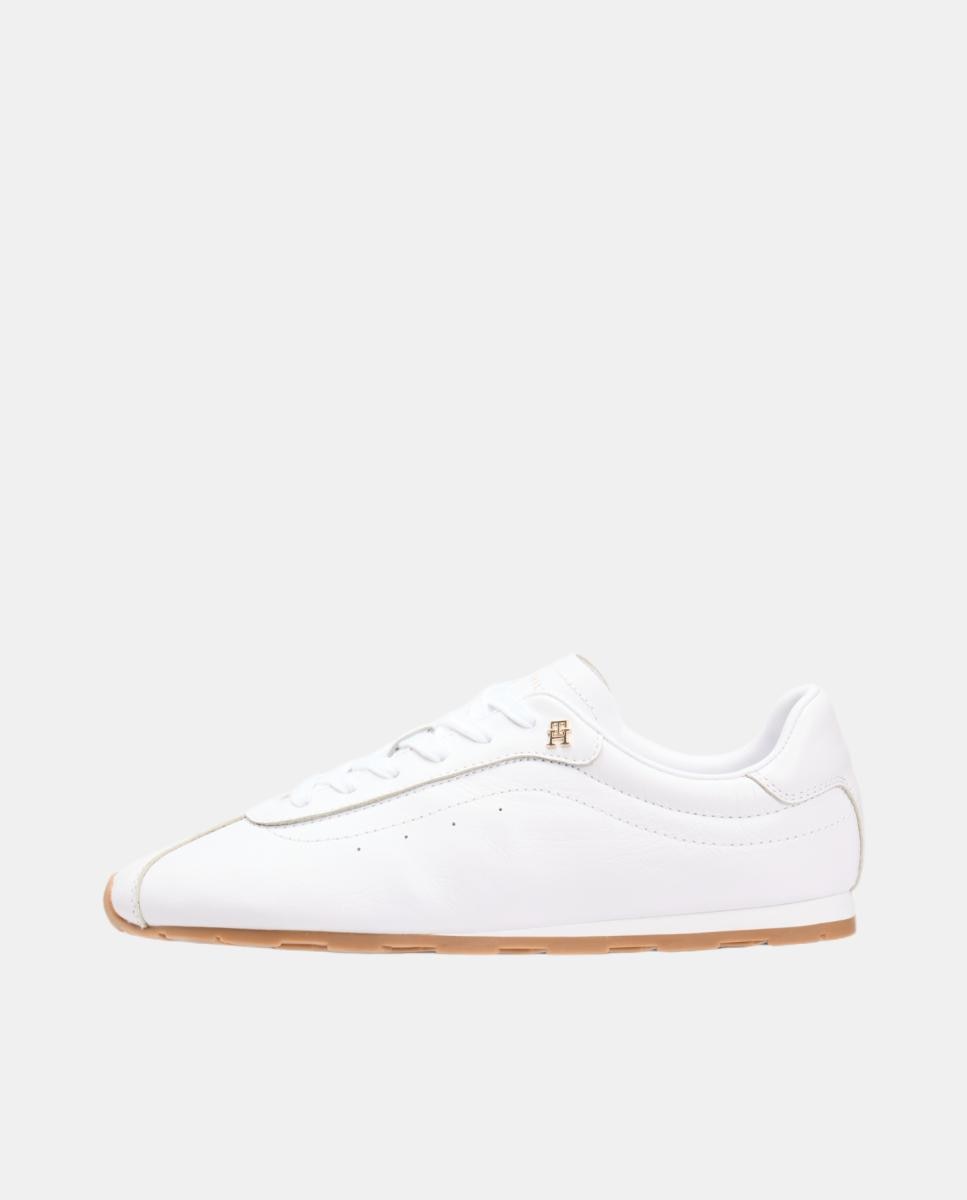 Tenis blancos perfil bajo con suela color café - Tommy Hilfiger - Blanco Blanco-2