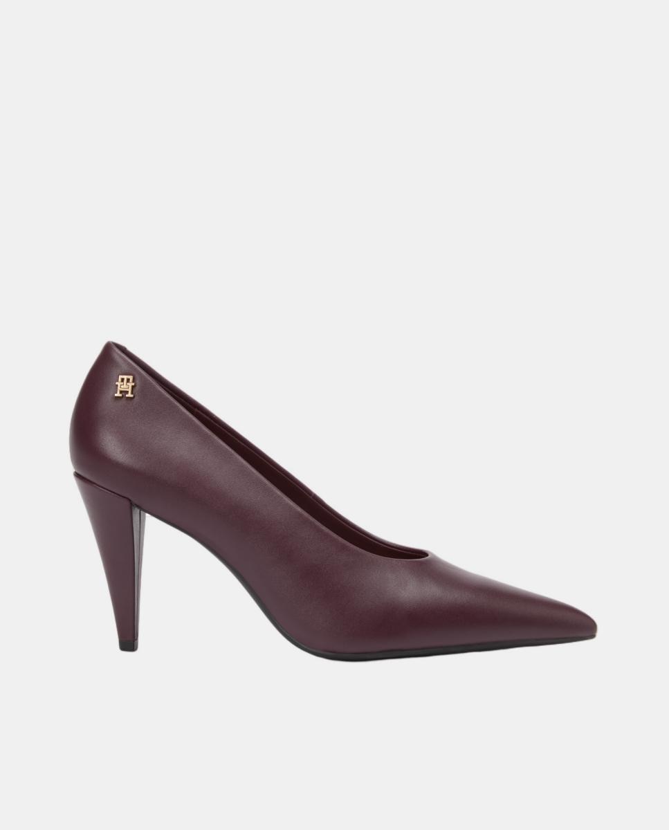 Tommy Hilfiger - Zapato de tacón alto en piel lisa.