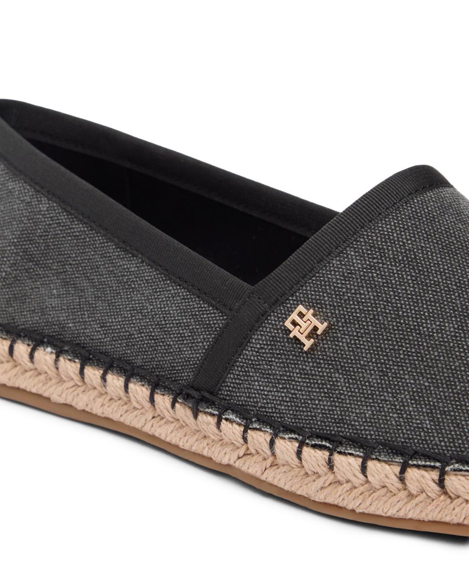 Alpercatas Tecidas Slip-On com Sola de Juta Preto-6