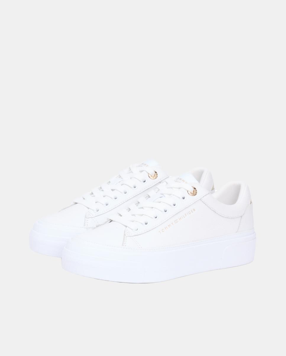 Sapatilhas com Plataforma - Branco Branco-4