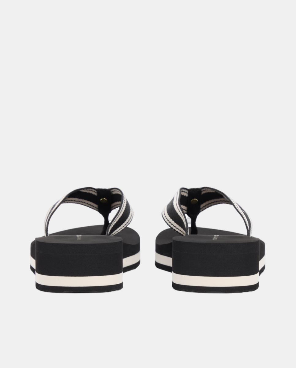 Chinelos com Plataforma - Preto Preto-4