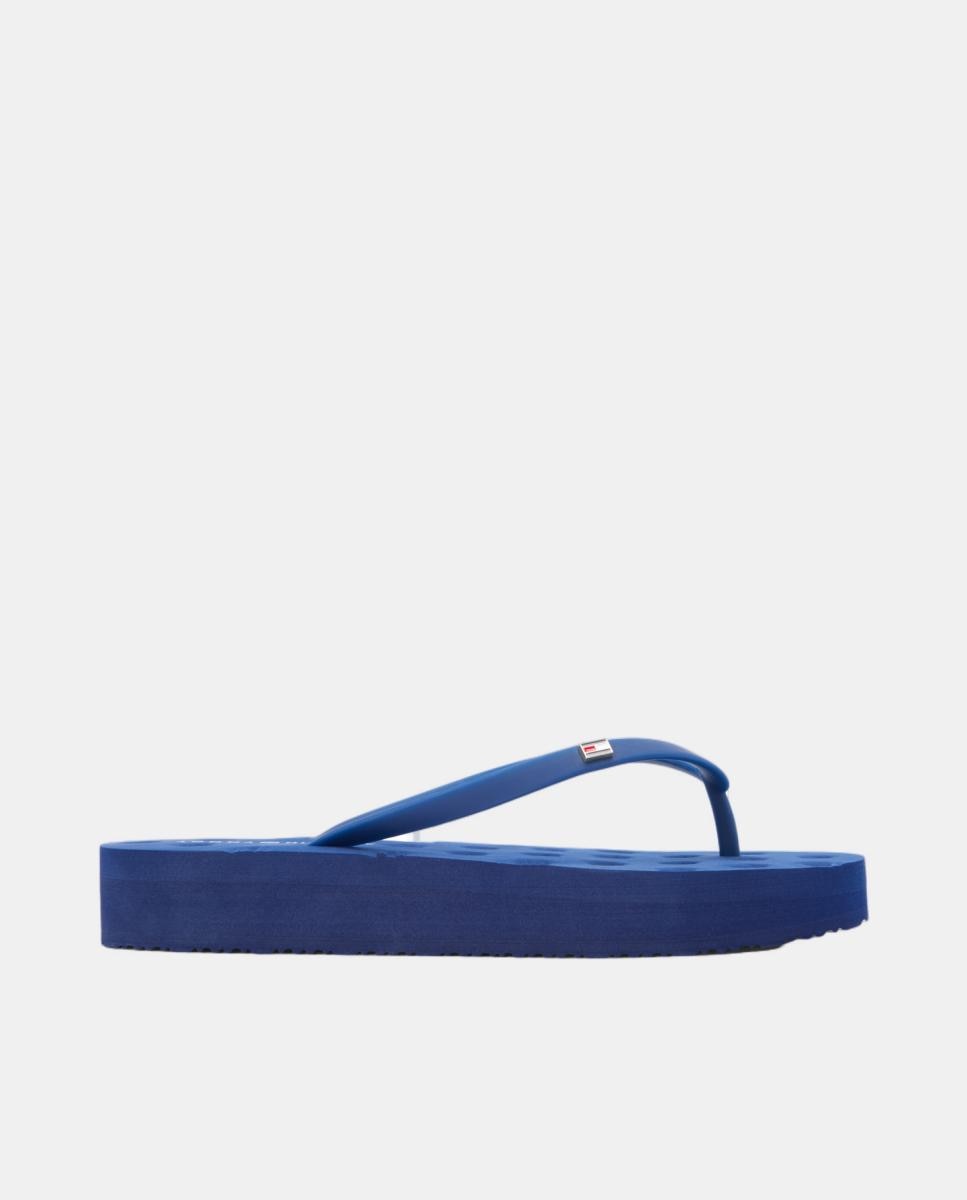 Imagem 0 de Chinelos com Plataforma - Azul-Marinho