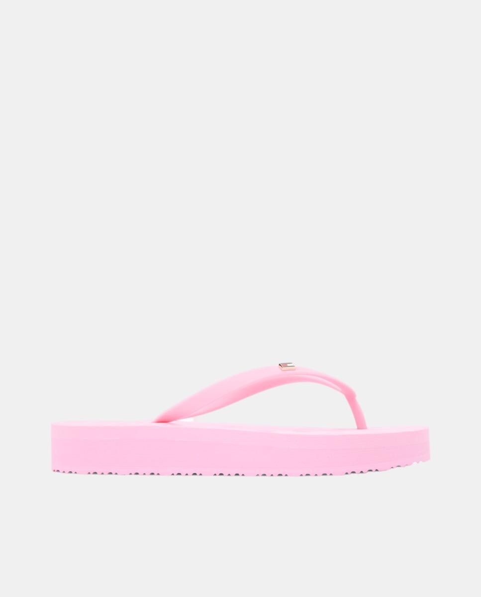 Chinelos com Plataforma - Rosa Rosa-1