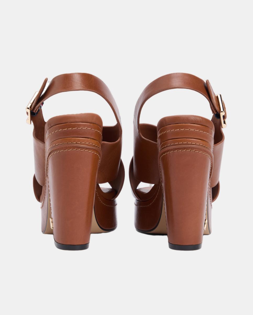 Sapatos de Salto com Plataforma - Camel Castanho-escuro-4