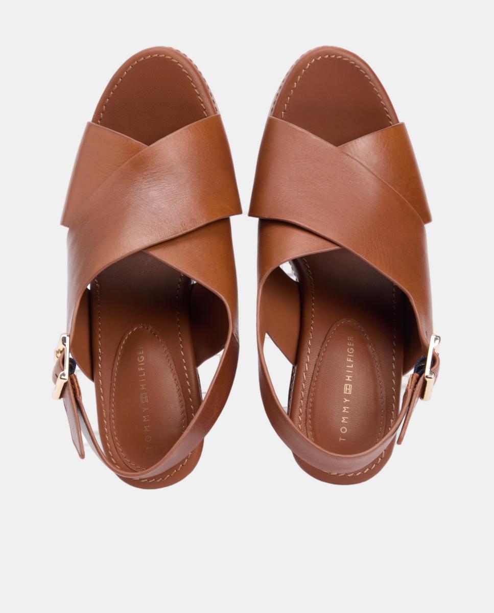 Sapatos de Salto com Plataforma - Camel Castanho-escuro-5