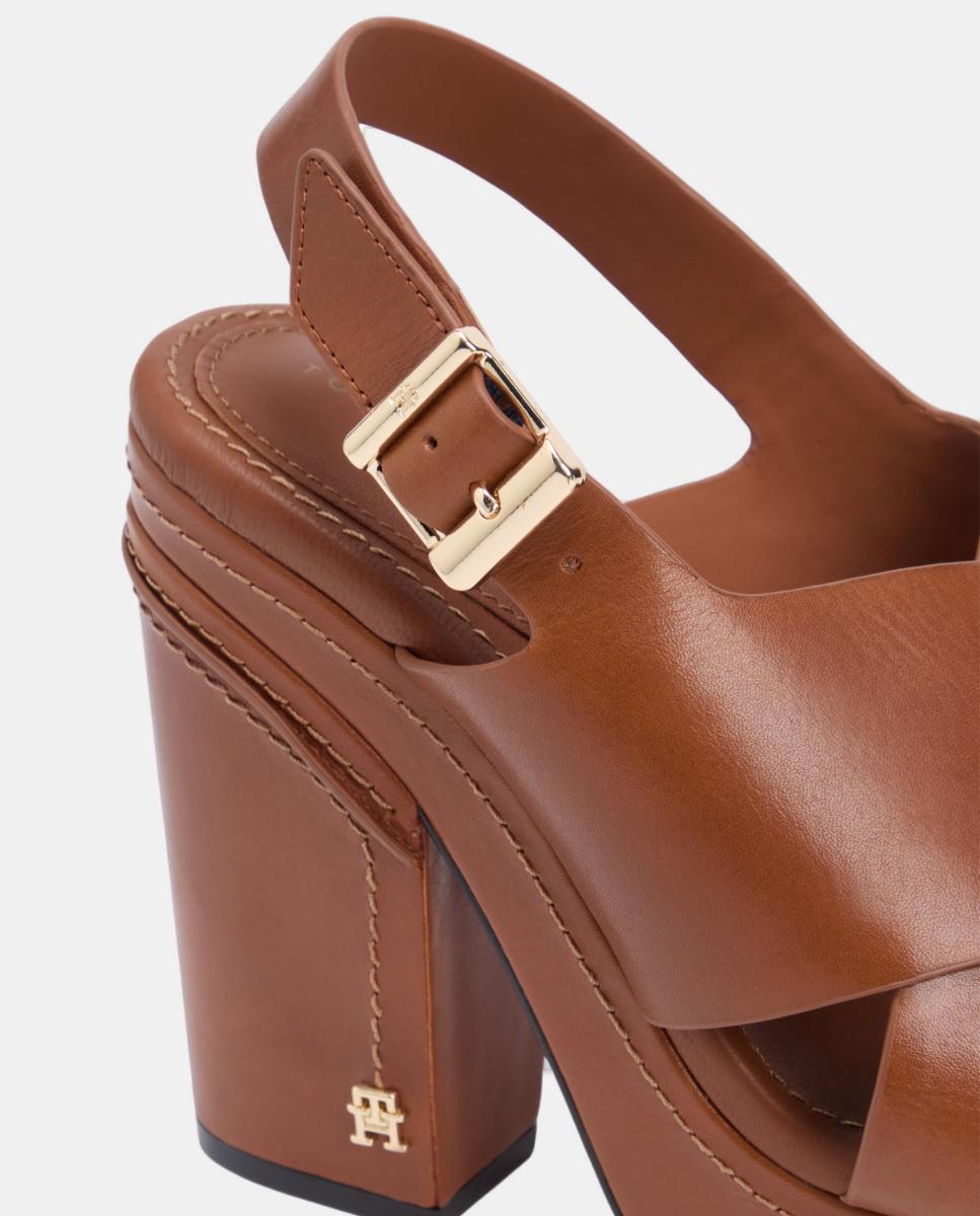 Sapatos de Salto com Plataforma - Camel Castanho-escuro-6