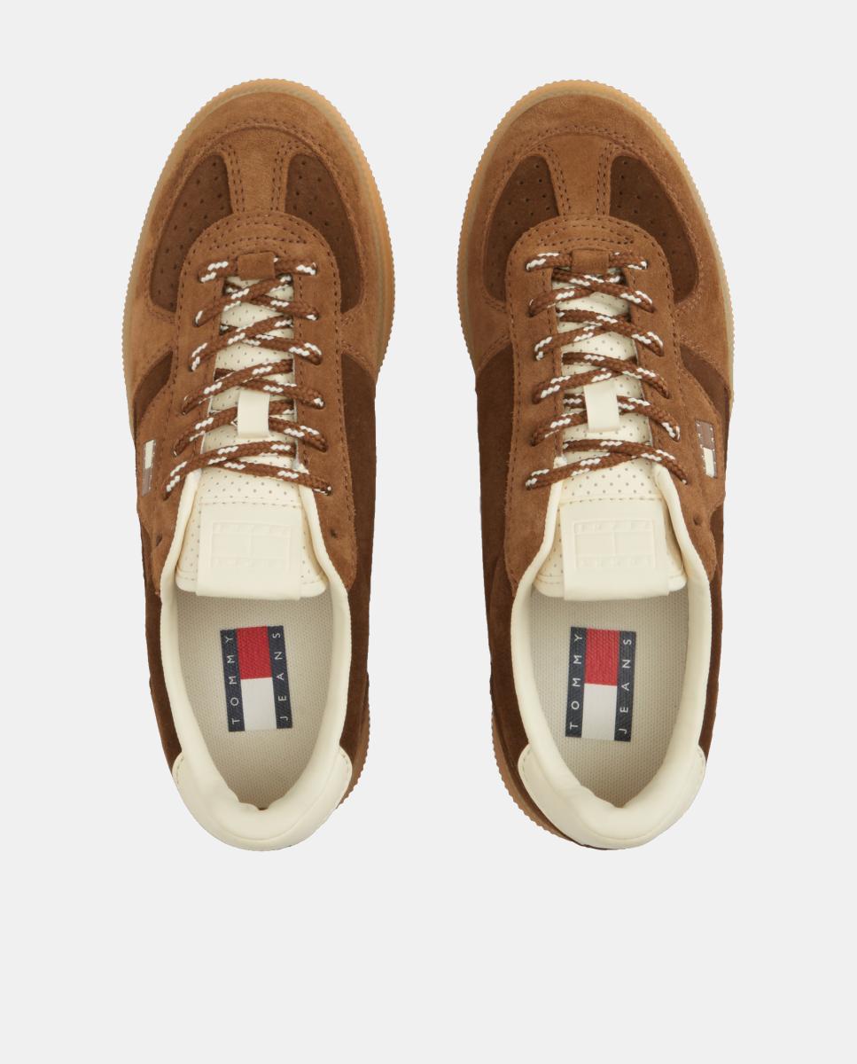 Zapatillas de mujer en serraje de Tommy Jeans - Tommy Hilfiger - Marrón claro Marrón claro-4
