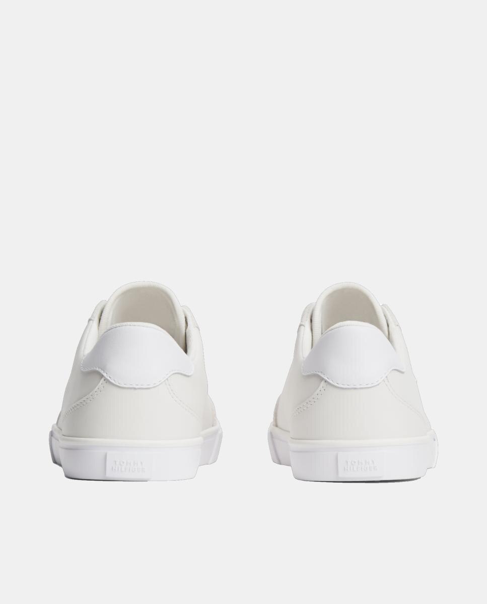 Sapatilhas em Pele Branco-3