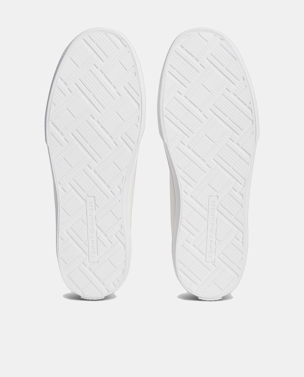 Sapatilhas em Pele Branco-5