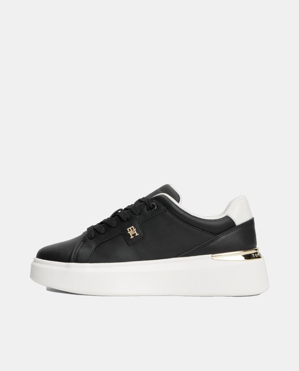 Sapatilhas com Plataforma Preto-7