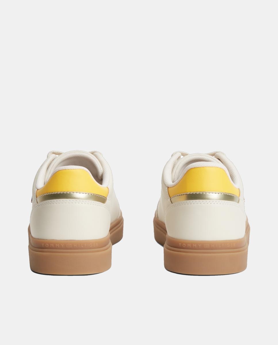 Sapatilhas em Pele Creme-3