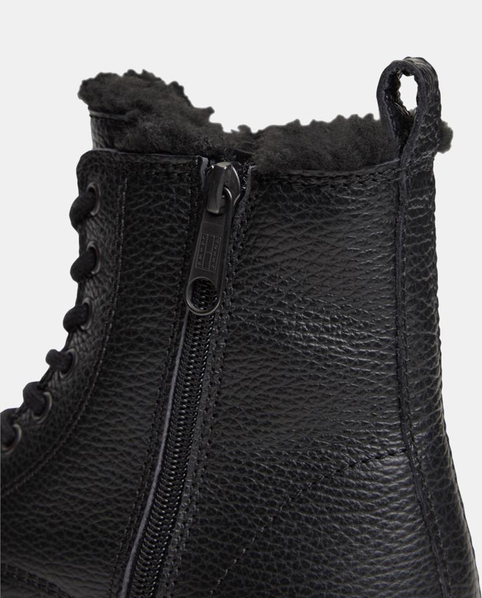 Botas de Estilo Militar Preto-4