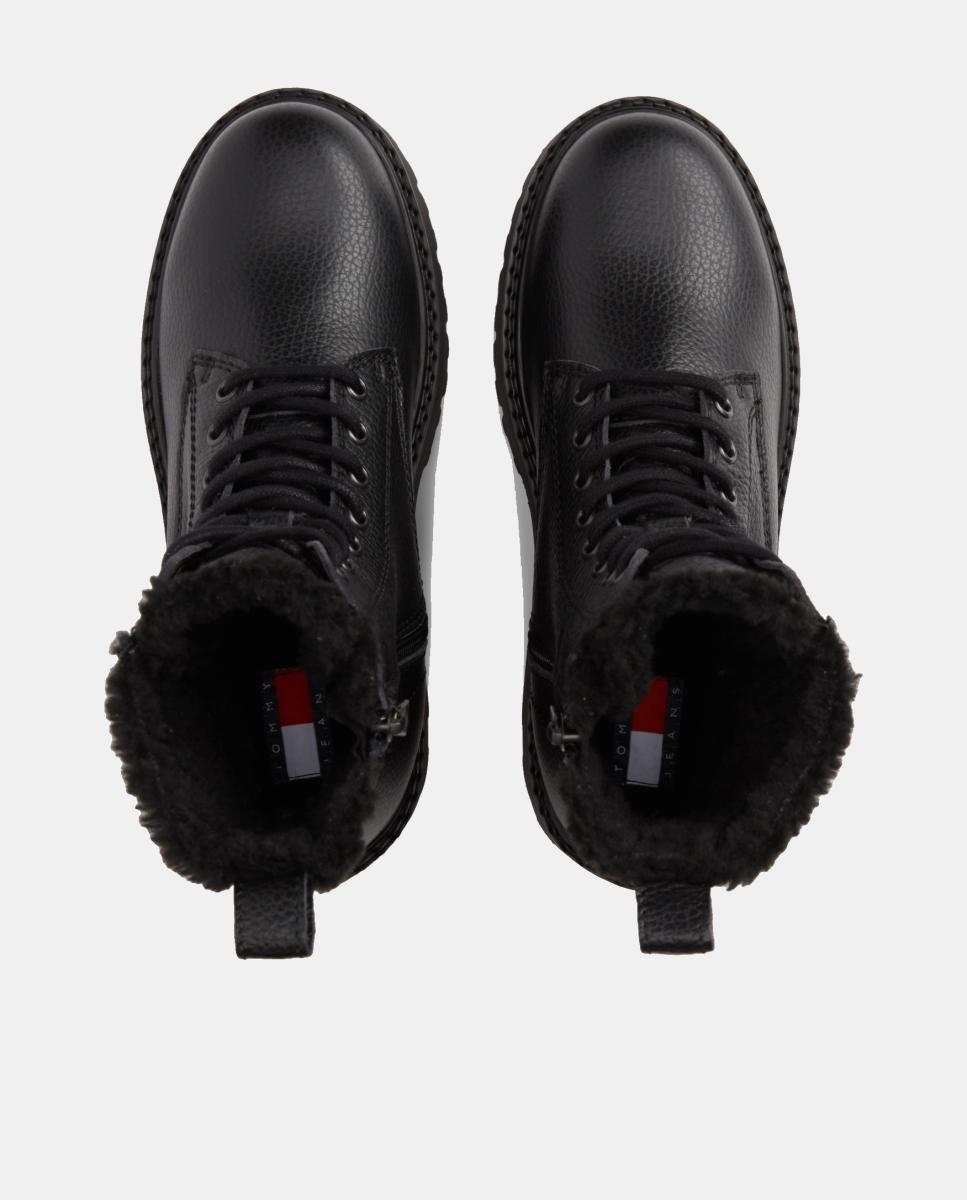 Botas de Estilo Militar Preto-6
