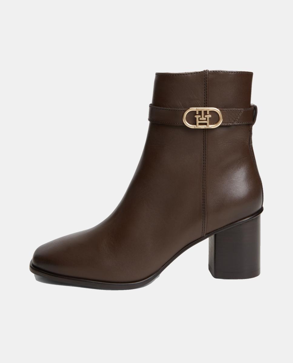 Botins com Salto Castanho-escuro-3