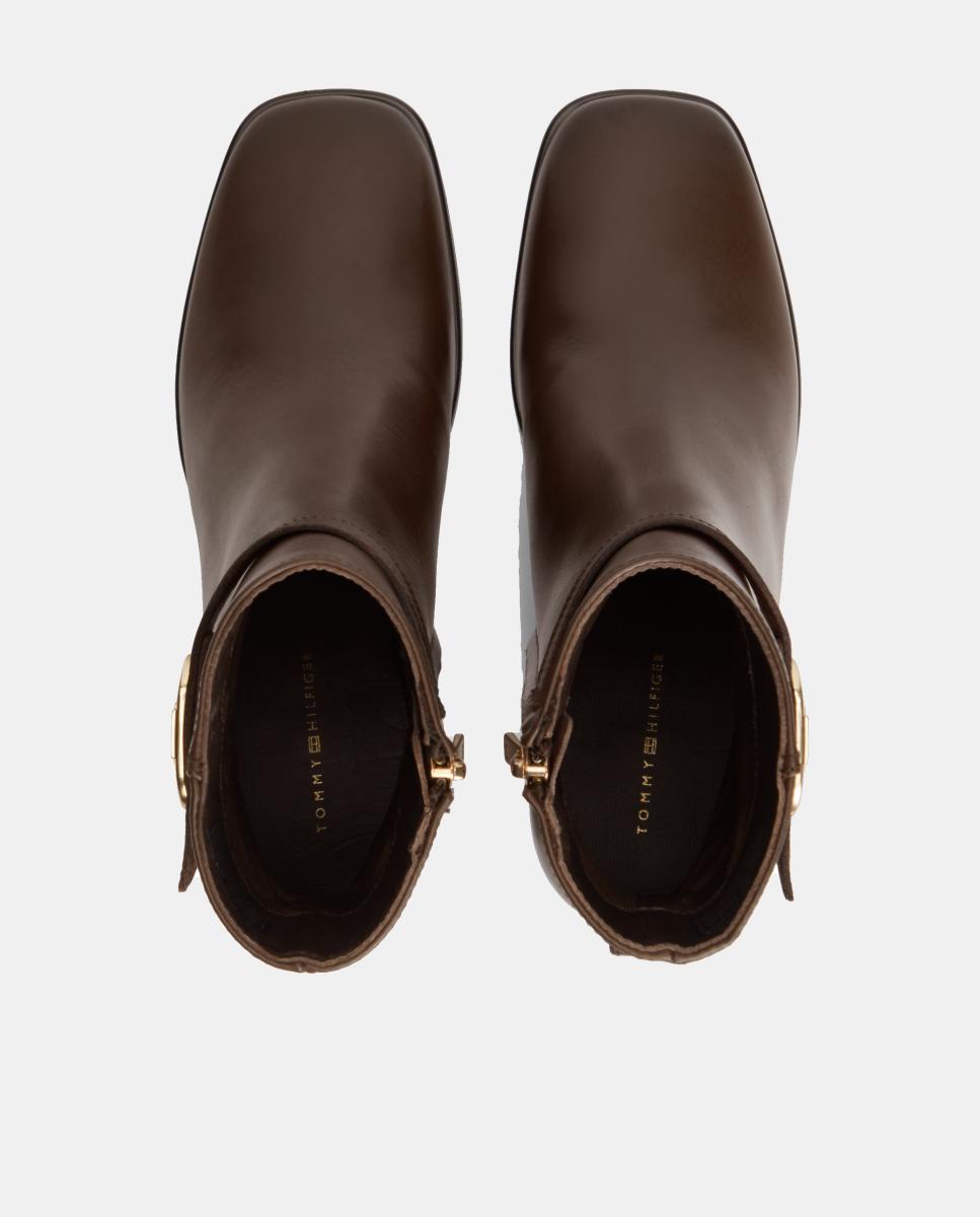 Botins com Salto Castanho-escuro-5