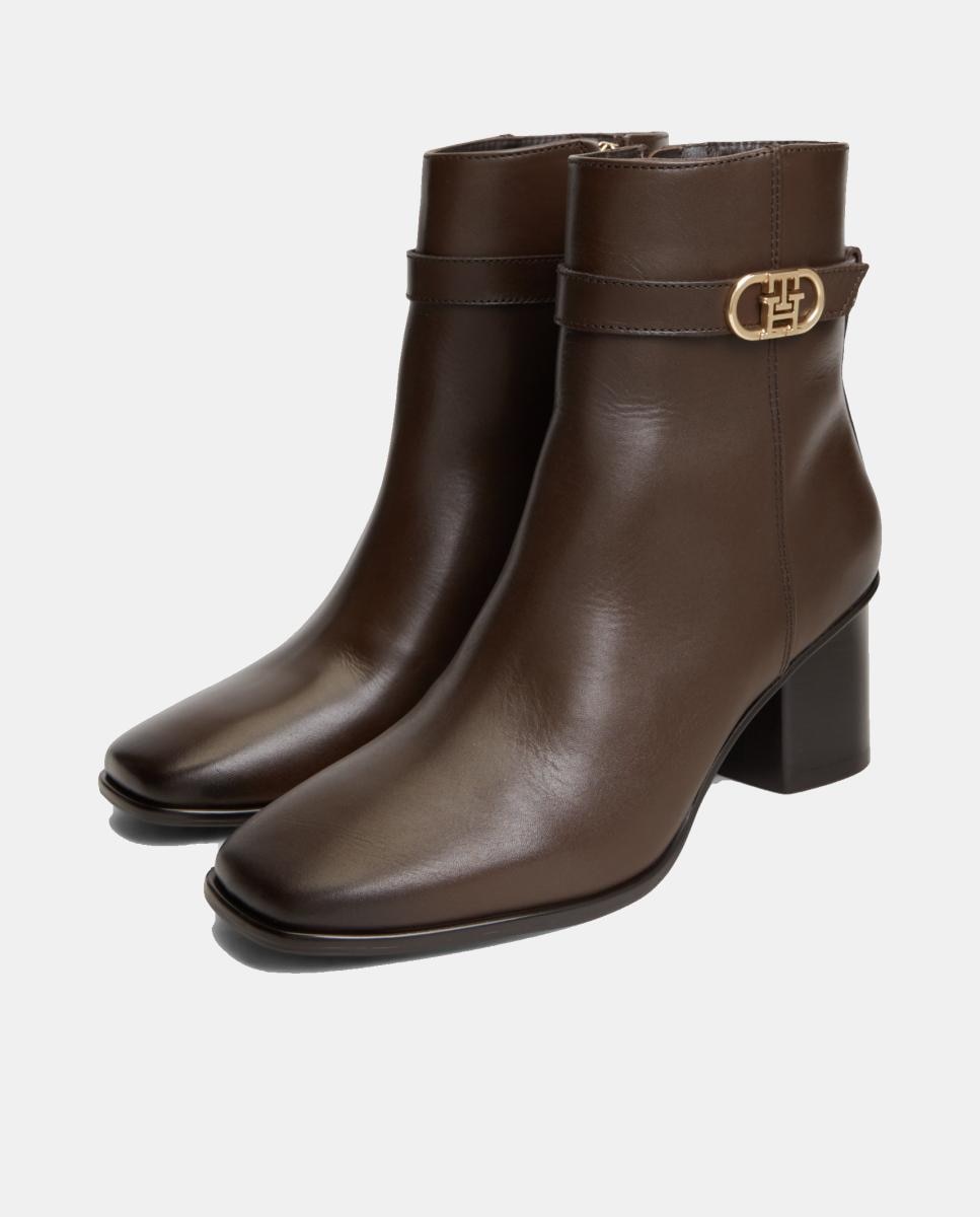 Botins com Salto Castanho-escuro-6