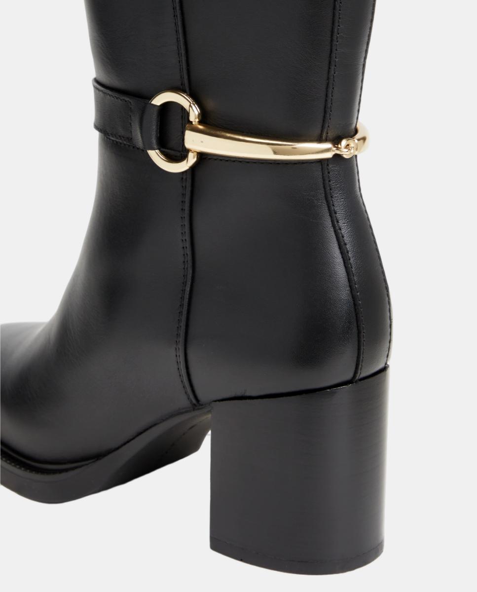 Botas Altas com Salto Preto-6
