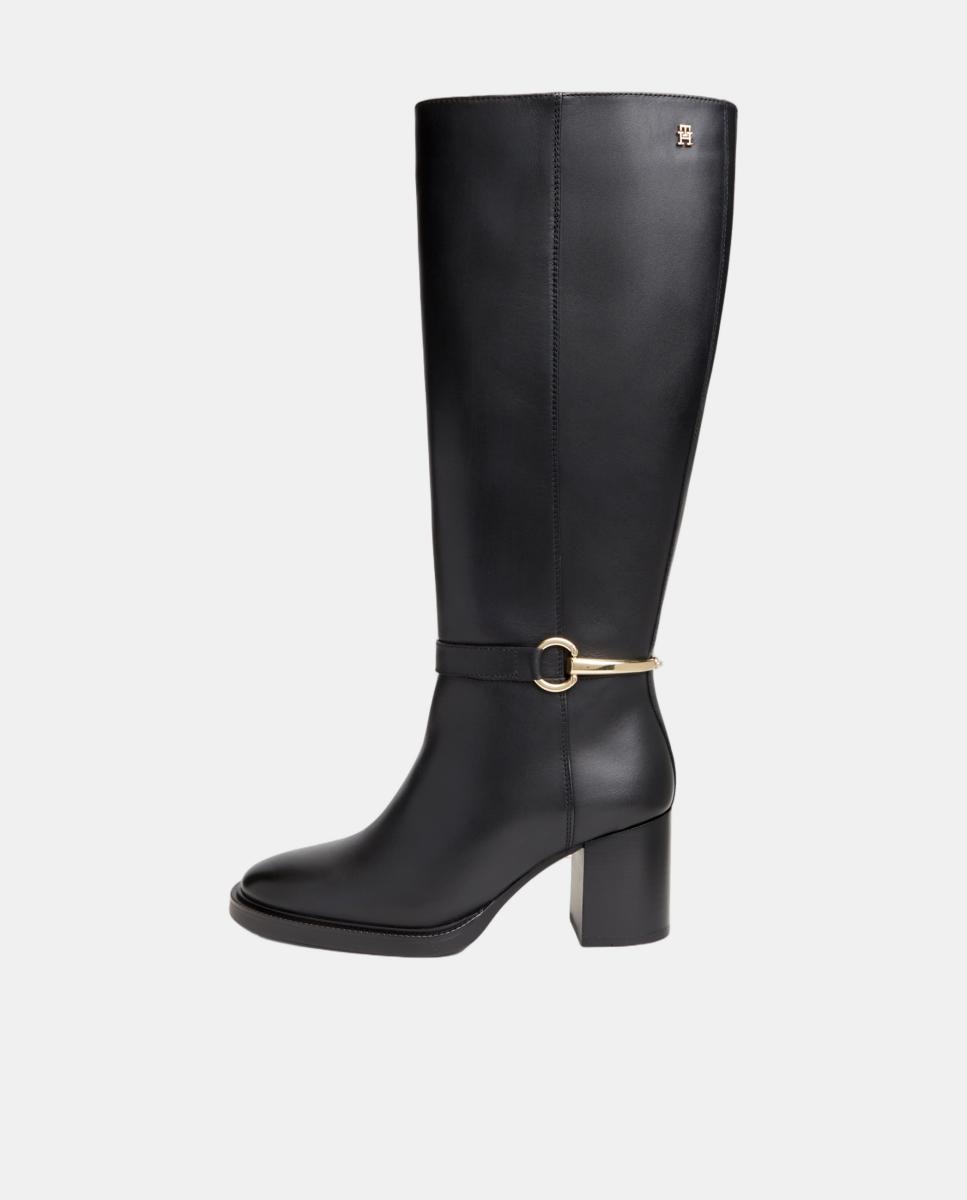 Botas Altas com Salto Preto-7