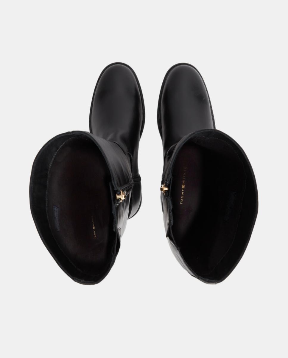 Botas Altas com Fivela Preto-3