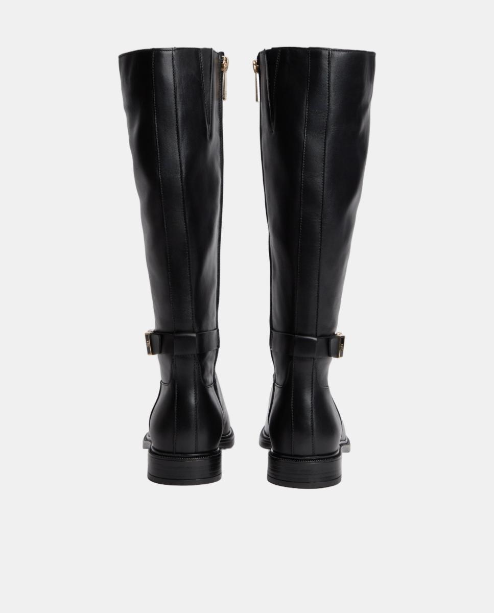Botas Altas com Fivela Preto-4
