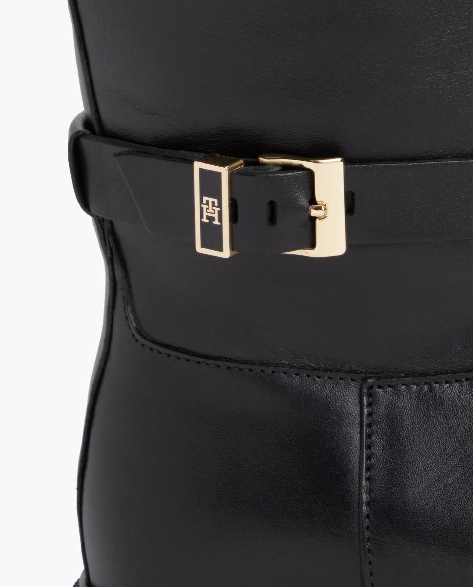 Botas Altas com Fivela Preto-6